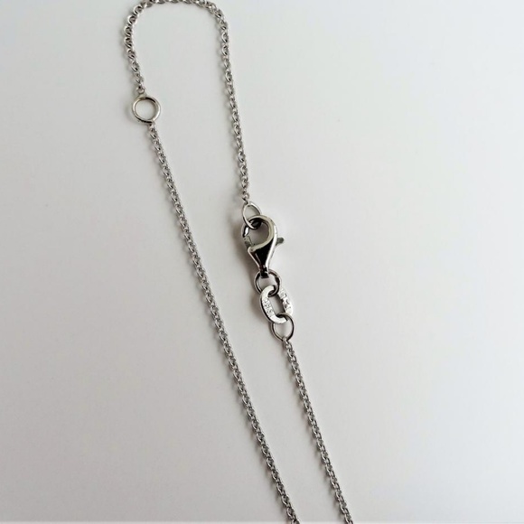SOLD 18K White Gold .50 Ct Diamond Bar Necklace - Picture 5 of 8